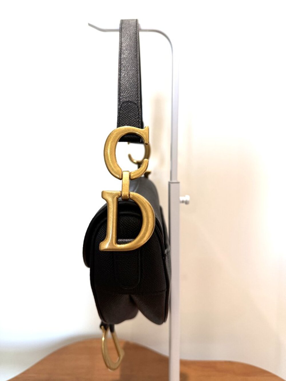 Dior Grained Calfskin Saddle Bag Black Medium - Picture 3 of 14